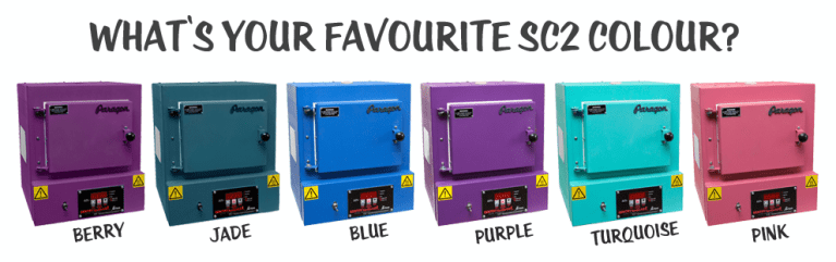 Paragon SC2 kiln colour range rainbow